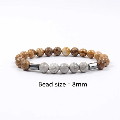 2022. gada jauna modes krusta pērlīšu rokassprādze vīriešiem, populāra 8 mm hematīta matēta rokassprādze ar pērlītēm vīriešiem, rotaslietas dāvana