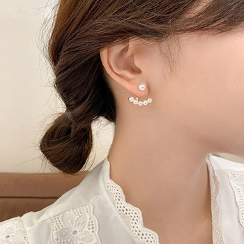 Корейски модни перлени обеци Темперамент Елегантен стил Обеци за жени Момичета Парти Сватбени модни бижута