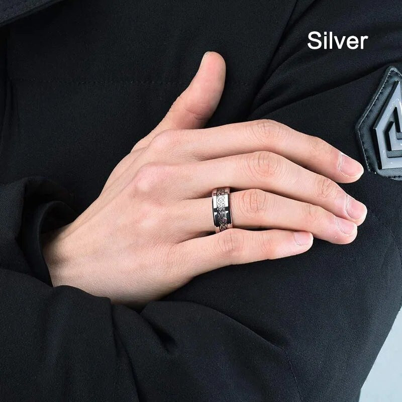 10 boja 8 mm muški prsten s keltskim zmajem od nehrđajućeg čelika Crveno Zelen Crni Prsten od karbonskih vlakana Vjenčani prsten Veličina nakita 6-13