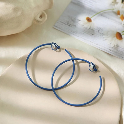 Fashion Interweave Twist kör geometriai kerek karika klip fülbevaló női kiegészítők Retro áttört fülbevaló ékszerek