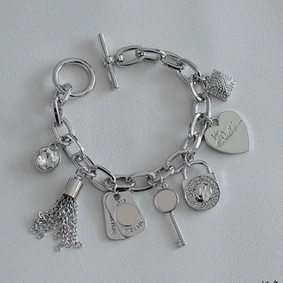 rese Heart Beetle Charm Narukvice Narukvice za žene Narukvica zlatne boje Lanac od austrijskog kristala Pulseras