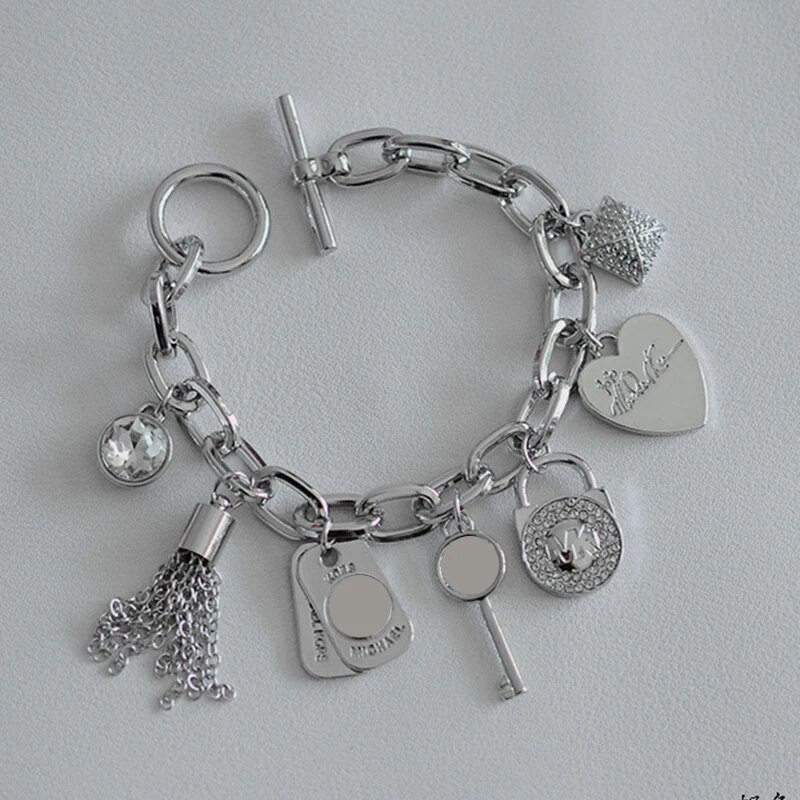 rese Heart Beetle Charm Narukvice Narukvice za žene Narukvica zlatne boje Lanac od austrijskog kristala Pulseras