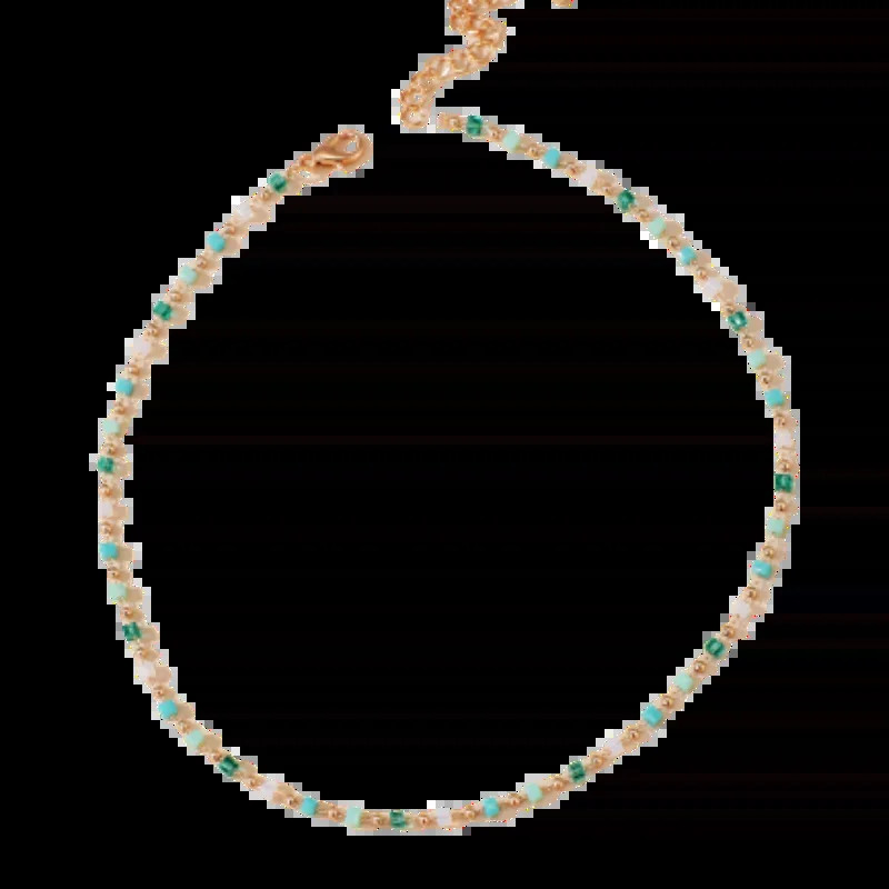 Boemska ogrlica s ogrlicom s lančićem od šarenih perli za žene šarm ručno rađeni nakit za zabave s isporukom lančića s kubanskim karikama