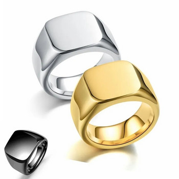 2022 Нов класически лъскав пръстен мъжки темперамент моден кръгъл пръстен от неръждаема стомана за мъжки бижута подарък