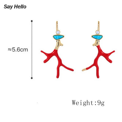 ÖELGE TERE Boheemlaste originaalsed käsitööna valmistatud metallist kõrvarõngad korallikivist roheline looduskivist pärliripats naistele kõrvarõngad kingitused brinco