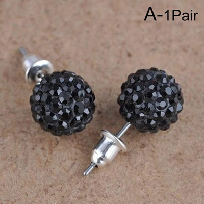 10 mm okrugle naušnice s vještačkim dijamantima za žene, modni nakit, kristalne perle s vještačkim dijamantima, naušnice s nitnama, ženski nakit, darovi