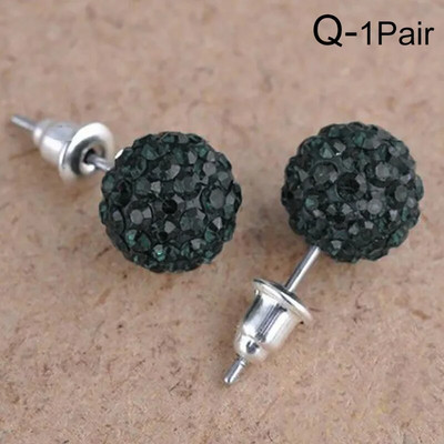 10 mm okrugle naušnice s vještačkim dijamantima za žene, modni nakit, kristalne perle s vještačkim dijamantima, naušnice s nitnama, ženski nakit, darovi