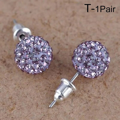 10 mm okrugle naušnice s vještačkim dijamantima za žene, modni nakit, kristalne perle s vještačkim dijamantima, naušnice s nitnama, ženski nakit, darovi