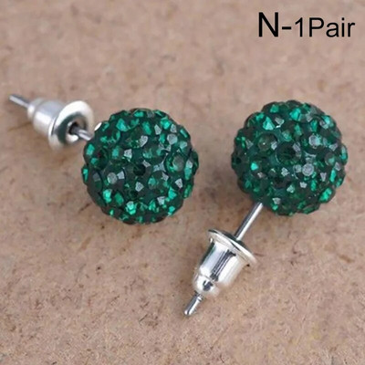 10 mm okrugle naušnice s vještačkim dijamantima za žene, modni nakit, kristalne perle s vještačkim dijamantima, naušnice s nitnama, ženski nakit, darovi