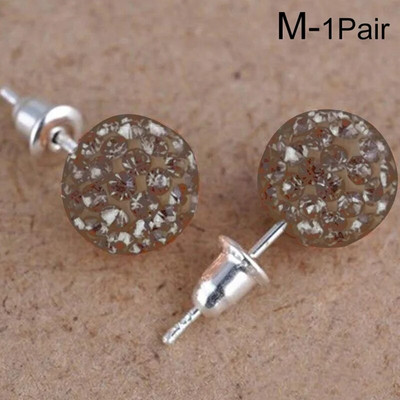10 mm okrugle naušnice s vještačkim dijamantima za žene, modni nakit, kristalne perle s vještačkim dijamantima, naušnice s nitnama, ženski nakit, darovi