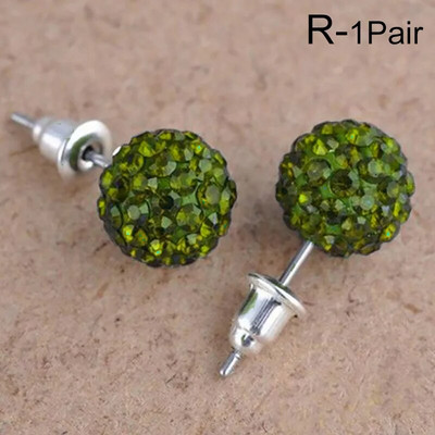 10 mm okrugle naušnice s vještačkim dijamantima za žene, modni nakit, kristalne perle s vještačkim dijamantima, naušnice s nitnama, ženski nakit, darovi