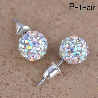 10 mm okrugle naušnice s vještačkim dijamantima za žene, modni nakit, kristalne perle s vještačkim dijamantima, naušnice s nitnama, ženski nakit, darovi