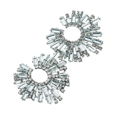 1 pora susegtų auskarų Saulėgrąžos formos įvairiaspalviai krištoliniai papuošalai Vintažiniai bohemiški auskarai paplūdimiui