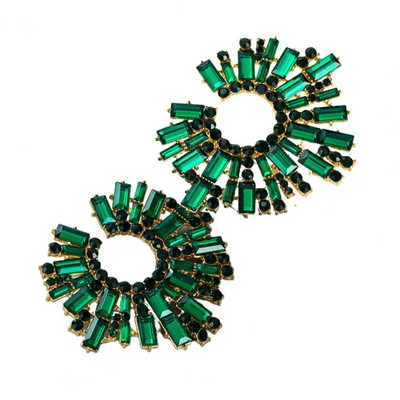 1 pora susegtų auskarų Saulėgrąžos formos įvairiaspalviai krištoliniai papuošalai Vintažiniai bohemiški auskarai paplūdimiui