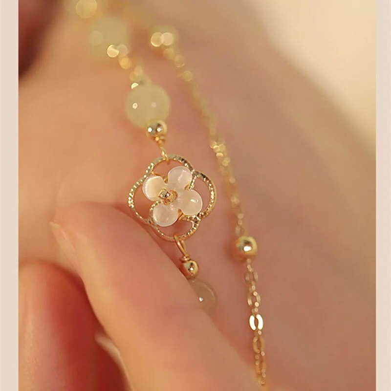 2023. gada jauna mode unikāls dizains, elegants, izsmalcināts divslāņu ziedu rokassprādzes, sieviešu rotaslietas ballīte, augstākās kvalitātes dāvanu vairumtirdzniecība