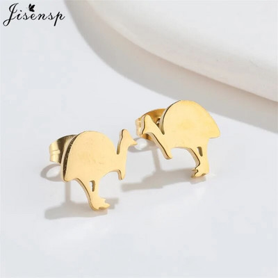 Minimalističke naušnice sa životinjama, crni nehrđajući čelik, dinosaurus, zec, lavlji uši, za žene, djecu, puževe naušnice, piercing, punk darovi