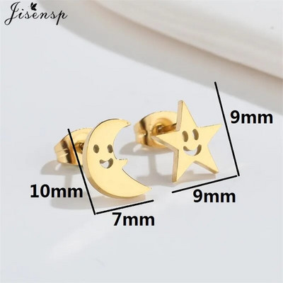 Minimalističke naušnice sa životinjama, crni nehrđajući čelik, dinosaurus, zec, lavlji uši, za žene, djecu, puževe naušnice, piercing, punk darovi