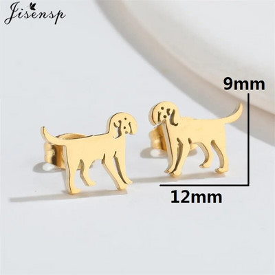 Minimalističke naušnice sa životinjama, crni nehrđajući čelik, dinosaurus, zec, lavlji uši, za žene, djecu, puževe naušnice, piercing, punk darovi