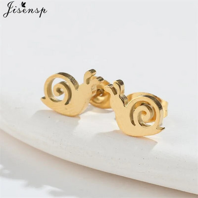 Minimalističke naušnice sa životinjama, crni nehrđajući čelik, dinosaurus, zec, lavlji uši, za žene, djecu, puževe naušnice, piercing, punk darovi