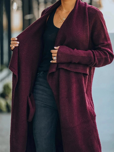 Fitshinling Bohemian dugi džemper kardigan ženska pletenina s otvorenim ovratnikom zimski kaput ženski praznični preveliki kardigani rasprodaja