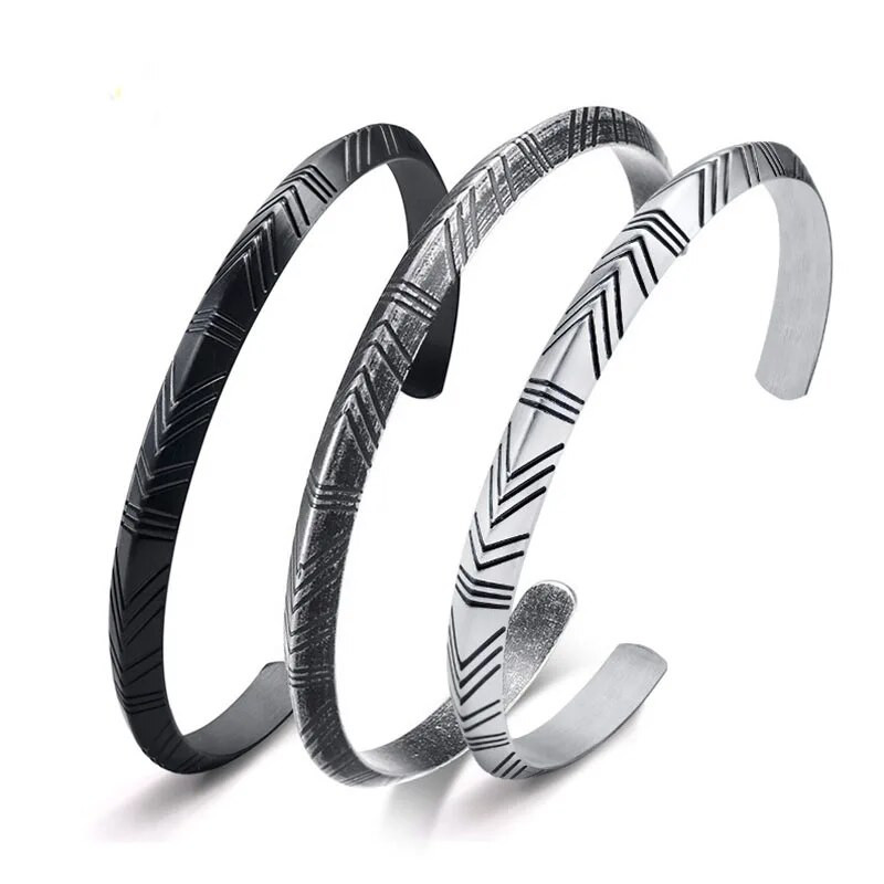 Vintage norvēģu vikingu aproču rokassprādze vīriešiem nerūsējošā tērauda cilšu bulta Almut vīriešu rokassprādze rokpanka zēnu retro rotaslietas