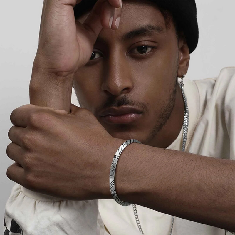 Vintage norvēģu vikingu aproču rokassprādze vīriešiem nerūsējošā tērauda cilšu bulta Almut vīriešu rokassprādze rokpanka zēnu retro rotaslietas