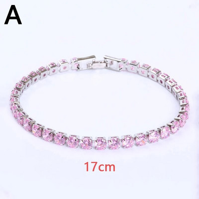 Luksuzna kristalna narukvica u boji za žene, modne metalne lančane narukvice sa vještačkim dijamantima, narukvica u punk stilu, hip-hop narukvica, nakit