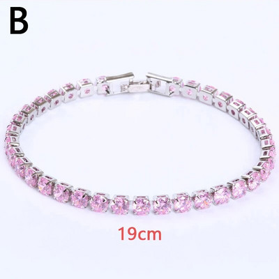 Luksuzna kristalna narukvica u boji za žene, modne metalne lančane narukvice sa vještačkim dijamantima, narukvica u punk stilu, hip-hop narukvica, nakit