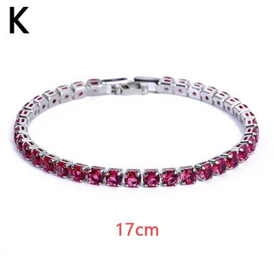 Luksuzna kristalna narukvica u boji za žene, modne metalne lančane narukvice sa vještačkim dijamantima, narukvica u punk stilu, hip-hop narukvica, nakit