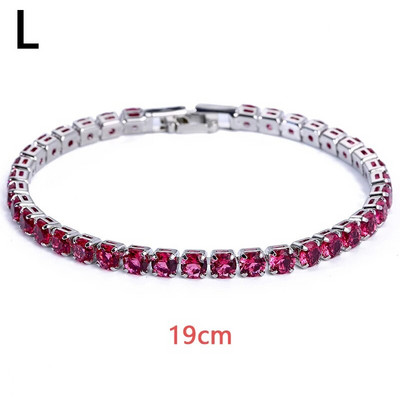 Luksuzna kristalna narukvica u boji za žene, modne metalne lančane narukvice sa vještačkim dijamantima, narukvica u punk stilu, hip-hop narukvica, nakit