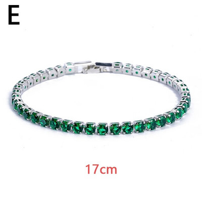 Luksuzna kristalna narukvica u boji za žene, modne metalne lančane narukvice sa vještačkim dijamantima, narukvica u punk stilu, hip-hop narukvica, nakit