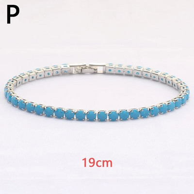 Luksuzna kristalna narukvica u boji za žene, modne metalne lančane narukvice sa vještačkim dijamantima, narukvica u punk stilu, hip-hop narukvica, nakit