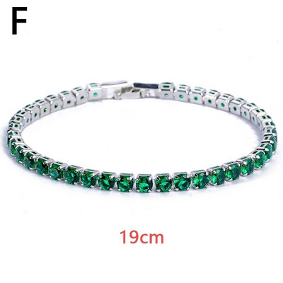 Luksuzna kristalna narukvica u boji za žene, modne metalne lančane narukvice sa vještačkim dijamantima, narukvica u punk stilu, hip-hop narukvica, nakit