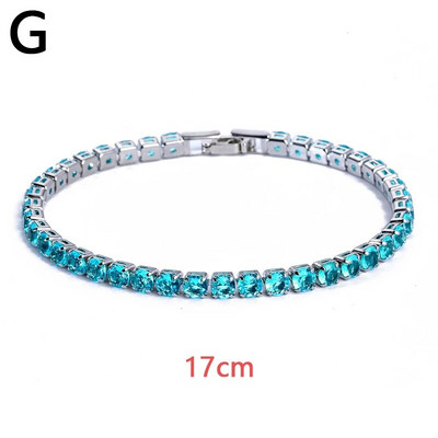 Luksuzna kristalna narukvica u boji za žene, modne metalne lančane narukvice sa vještačkim dijamantima, narukvica u punk stilu, hip-hop narukvica, nakit