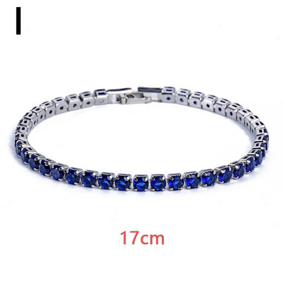 Luksuzna kristalna narukvica u boji za žene, modne metalne lančane narukvice sa vještačkim dijamantima, narukvica u punk stilu, hip-hop narukvica, nakit