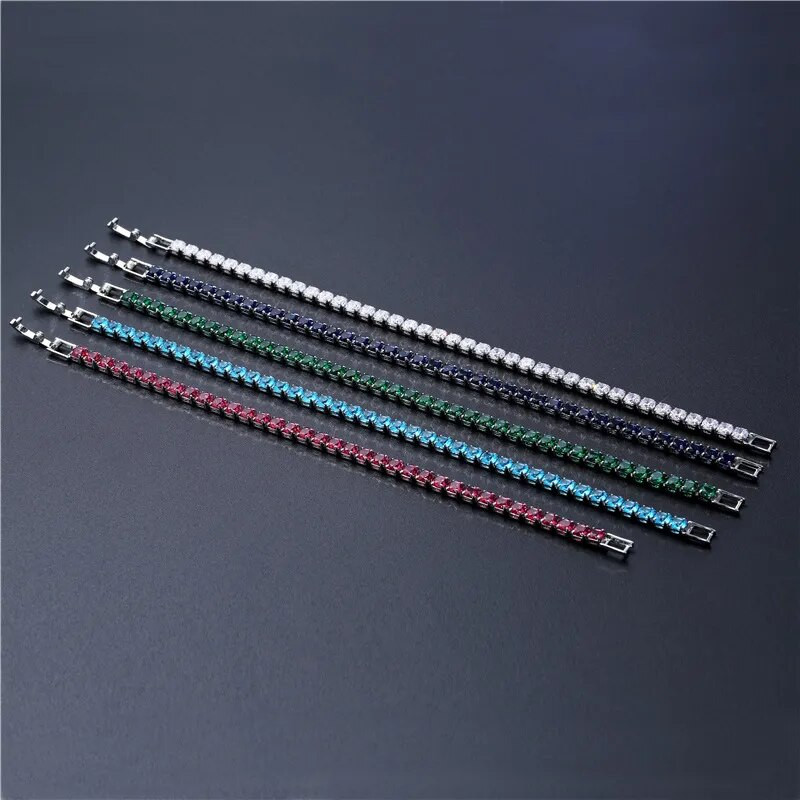 Kristalna teniska narukvica Bling Iced Out Kubni cirkonij Narukvice Narukvica za žene Muškarci Karika lančić vjenčani nakit Hip hop dar