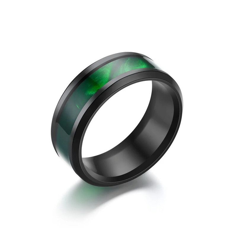 8 mm klasiski vīriešu gredzeni, titāna tērauda apvalks, mode, daudzpusīga saderināšanās kāzu gadadiena, vienkāršas vīriešu Helovīna dāvanas