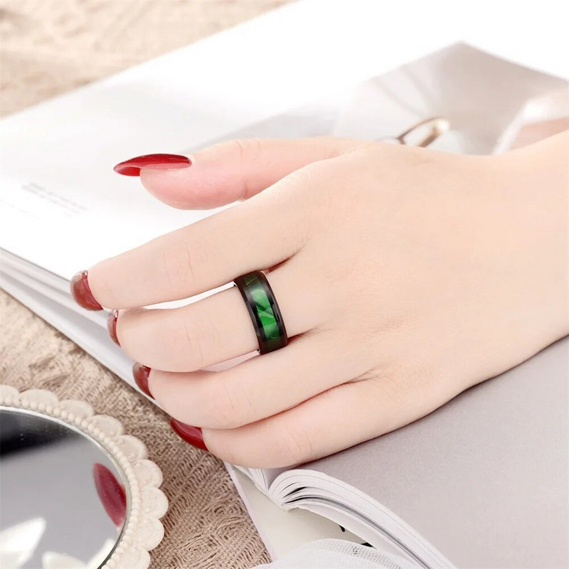 8 mm klasiski vīriešu gredzeni, titāna tērauda apvalks, mode, daudzpusīga saderināšanās kāzu gadadiena, vienkāršas vīriešu Helovīna dāvanas