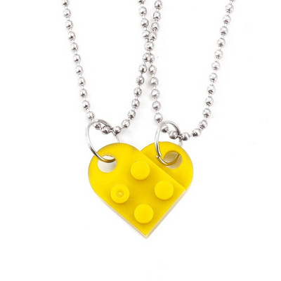 Nova prošivena srcolika ogrlica za par, dvoslojni odvojivi prošiveni privjesak, dobar prijatelj, poklon nakit