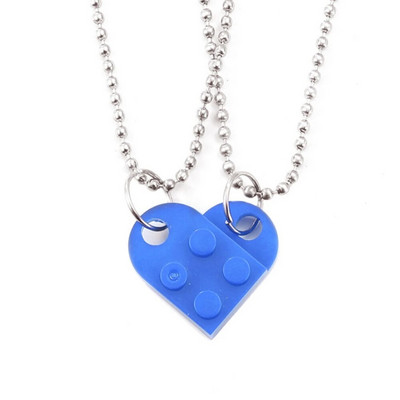 Nova prošivena srcolika ogrlica za par, dvoslojni odvojivi prošiveni privjesak, dobar prijatelj, poklon nakit