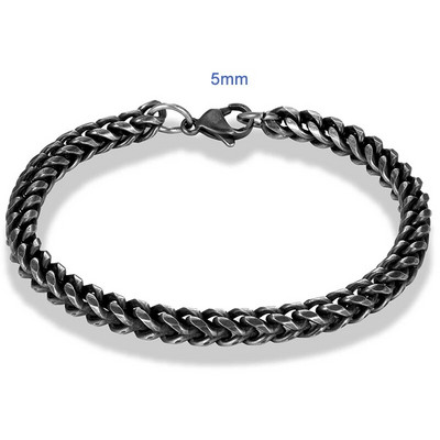 Vīriešu rokassprādze Nerūsējošais tērauds Vintage Apmale Kubas Ķēdes Rokassprādzes Retro aproces Rotaslietas Modes Roku aksesuāri Ziemassvētku dāvanas