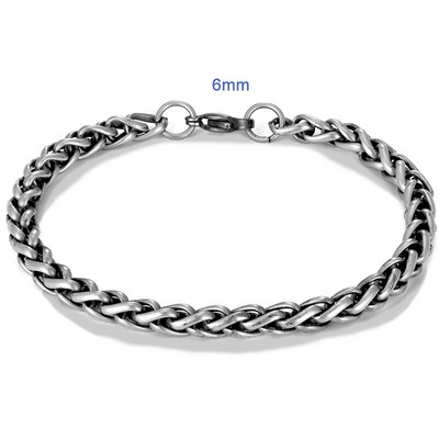 Vīriešu rokassprādze Nerūsējošais tērauds Vintage Apmale Kubas Ķēdes Rokassprādzes Retro aproces Rotaslietas Modes Roku aksesuāri Ziemassvētku dāvanas