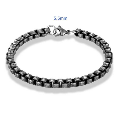 Vīriešu rokassprādze Nerūsējošais tērauds Vintage Apmale Kubas Ķēdes Rokassprādzes Retro aproces Rotaslietas Modes Roku aksesuāri Ziemassvētku dāvanas