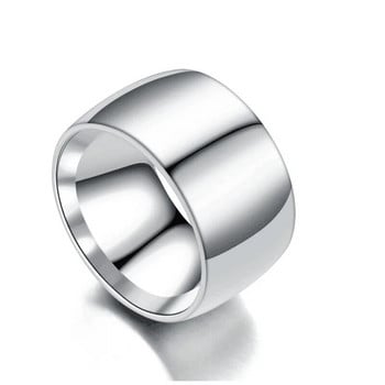 12 мм модни мъжки пръстени широка простота класически фини подаръци за рожден ден пръстени за мъже бижута аксесоари неръждаема стомана