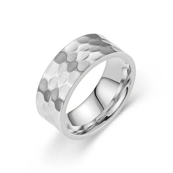 Ανδρικά δαχτυλίδια 8 χιλιοστών Μόδα κοσμήματα Knocking Concave Convex Patterns Αρραβώνας Δώρα γενεθλίων γάμου Γυναικεία δαχτυλίδια