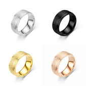 8 mm-es Férfi Gyűrűk Női Ékszerek Divat Uniszex Klasszikus matt eljegyzés esküvői bandák Valentin-napi ajándékok Kiegészítők