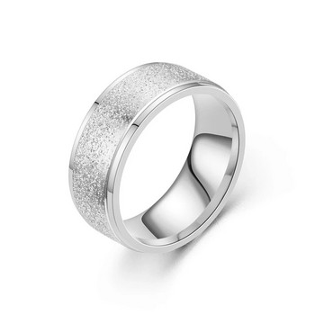 Ανδρικά δαχτυλίδια 8 χιλιοστών για γυναικεία κοσμήματα Μόδα Unisex Κλασική παγωμένη μπάντες γάμου Δώρα για την ημέρα του Αγίου Βαλεντίνου Αξεσουάρ