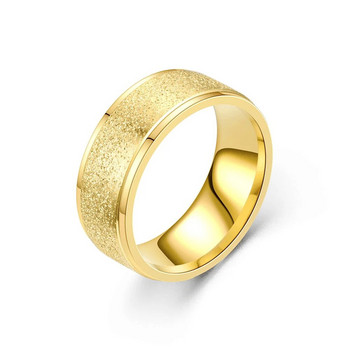 8 мм мъжки пръстени за жени Модни бижута Унисекс Класически матирани годежни брачни ленти Подаръци за Свети Валентин Аксесоари