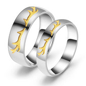 Fini modni prstenovi za par Životinje Jeleni Božićni darovi od nehrđajućeg čelika Zaručnički vjenčani nakit Za muškarce Žensko prstenje