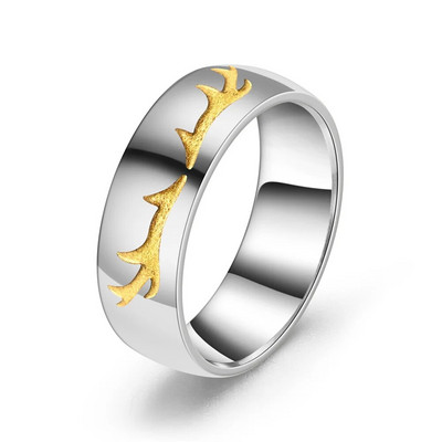 Fini modni prstenovi za par Životinje Jeleni Božićni darovi od nehrđajućeg čelika Zaručnički vjenčani nakit Za muškarce Žensko prstenje